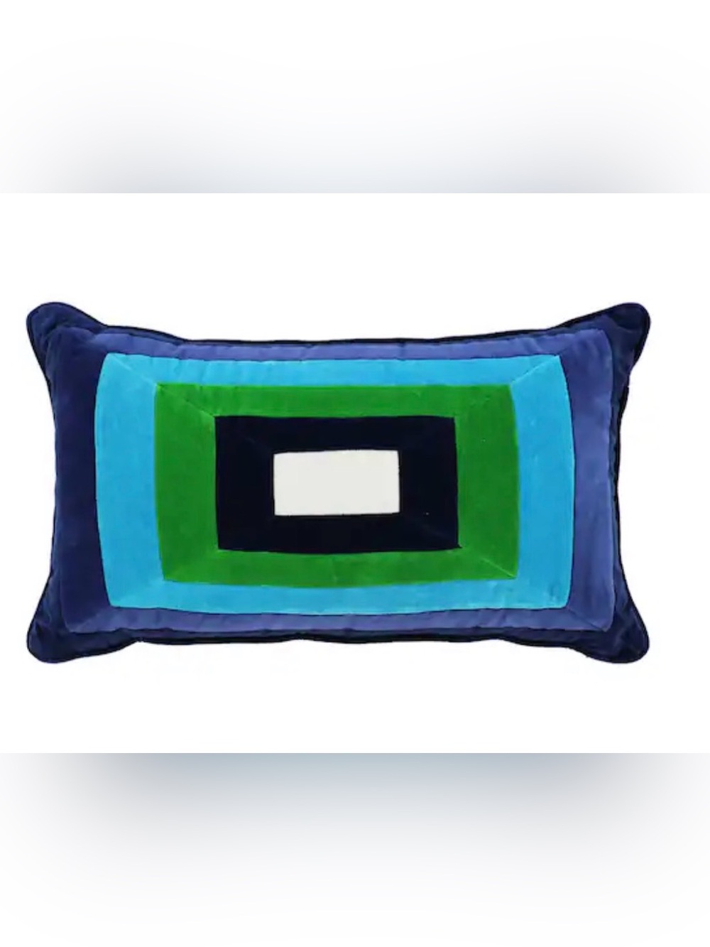 Jonathan Adler Blue and Green Mod Rectangle Decorative Pillow NWT